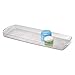 mDesign Long Plastic Bathroom Vanity, Countertop, Toilet Tank Top Storage Tray - Holds Towels, Candles, Jewelry, Lotions, Tissues,Canisters Toiletries and More - Clear
