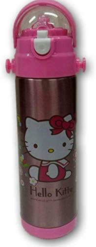Shopkooky Kid's Stainless Steel Vacuum Hot Cold Bottle (Multicolour) (Hellokitty)