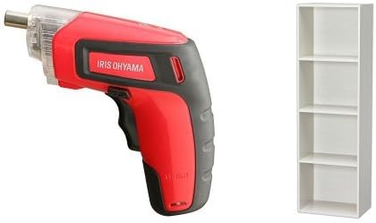 Amazon 電動ドライバー 充電式 Rd110 R レッド と カラーボックス4段 幅41 4 奥行29 高さ134 6cm オフホワイトa4サイズ収納 Cx 4f のセット ドリルドライバー