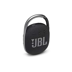 JBL Clip 4: Portable Speaker with Bluetooth, Built-in Battery, Waterproof and Dustproof Feature – Black (JBLCLIP4BLKAM)