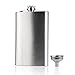 Hip Flask with Funnel 10oz Stainless Steel Classic Silver Vodka Whisky Hip Flask