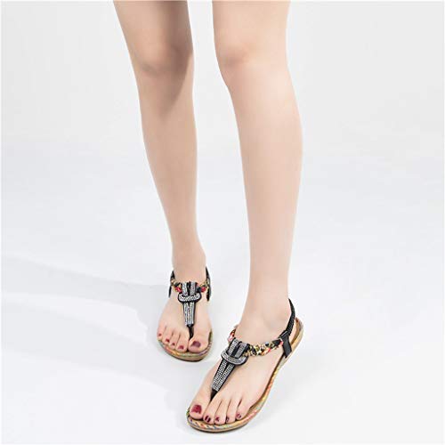 Women Fashion Crystal Sewing Roma Style Slipper Sandals Casual Shoes - Thumbnail 3