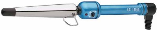 HOT TOOLS HTBL1852 Ice Titanium Large Tapered Curling Iron, Blue, 3/4 Inch to 1 1/4 Inches Barrel