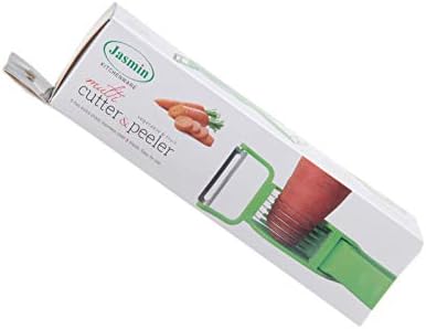 Jasmin Easy Clean Multipurpose 5 Stainless Steel Blades Kitchen Shears, Fruit Peeler Food Peeler-Heavy Duty Durable Culinary Cutter with Sharp Blade, Green