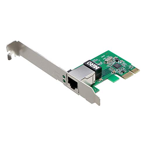 HiRO H50218 10/100/1000 Internal PCI Express PCIe PCI-E x1 Gigabit Ethernet Card RoHS Windows 10 8.1 8 7 Vista XP 32-bit 64-bit