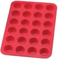 The Trusty Baker 24 Cup Silicone MINI Cupcake/ Muffin Pan