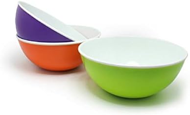 Salad Bowl Set ~ Premium Fruit / Cereal Bowl with Appealing Colors~ 100% Stain Proof Durable Shatterproof Thick Plastic ~ 54 Fluid Oz Capacity ~ Use as Soup/Desert Bowl [2year Warranty] [Set of 3]