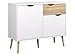 Tvilum Diana Sideboard with 2 Doors and 1 Drawer, White Oak
