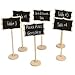 Holiday Chalkboard Sign Mini Rectangle Sturdy Stand For Wedding Party Table Numbers, Place Card, Party Favor, Message Board, Or Daily Home Decoration,12 Pcs. By Mega Stationers