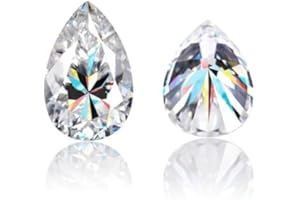 CHINALUSTER Moissanite Loose Stones Pear Cut Gemstones White D Color VVS1 Clarity Excellent Cut for Engagement Ring Pendant Necklace Jewelry Making with Certificate