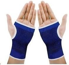 DIVINE LIFE Elastic Palm Wrist Glove Hand Grip Protector Sleeve Support (Free Size, Blue)