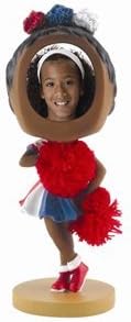 Cheerleader Photo Bobble Heads| Dark Skin Tone - Case of 12