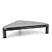 2LB Depot Corner Monitor Stand with Adjustable Risers, 19.5W x 4H x 12.5D Inches, Black