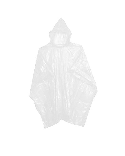 Emergency White Rain Ponchos - Lightweight & Disposable 10 Packâ€¦