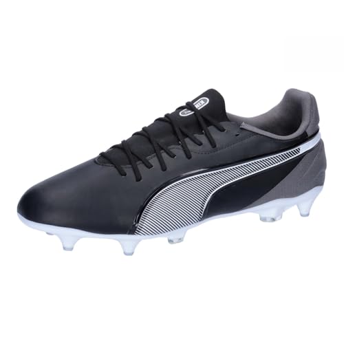 PUMA Unisex King Match MxSG Soccer Shoe, Black White-Cool Dark Gray, 39 EU