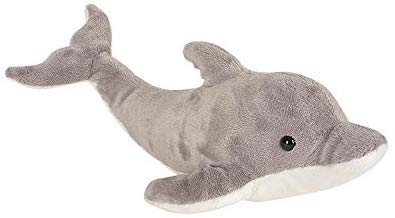 Caddle&Toes Cute 32cm Colorful Stuffed Dolphin Fish Doll Soft Toy Kids Baby Plush Gift (Blue) (Grey)