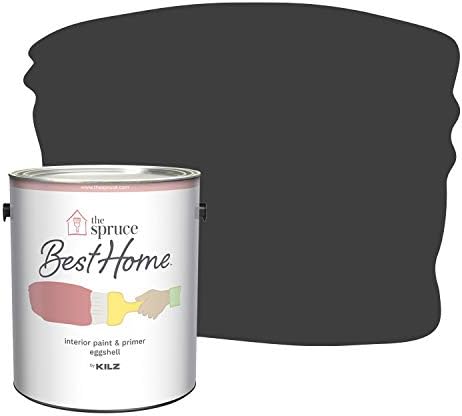 The Spruce Best Home by KILZ Interior Paint & Primer in One, Phantom Black, Eggshell, 1 Gallon