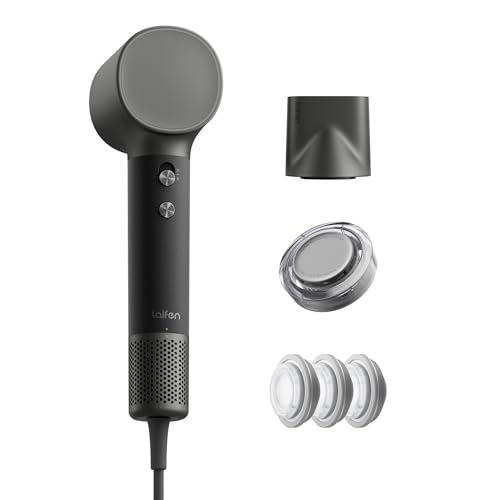 Laifen Neo Special Hair Dryer with Refillable Oil Infusion, 110,000 RPM for 3 Minutes Quick Drying, 200 Million Ion Hair Dryer, 58°C Care Mode, Includes Magnetic Care Nozzle & Straightening Nozzle (Onyx Black)
