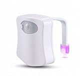 MagicBuds Toilet Motion Activated Night Light, Two Modes with 8 Color Changing - Motion Sensor LED Washroom Toilet Bowl Night Light