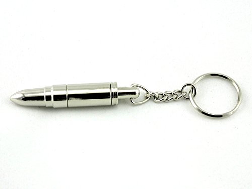 Skyway Bullet Cigar Punch Cutter with Ejector and Key Ring (Silver)