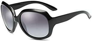Women Square Shades Classic Oversized Polarized Sunglasses 100% UV Protection Eyewear Black