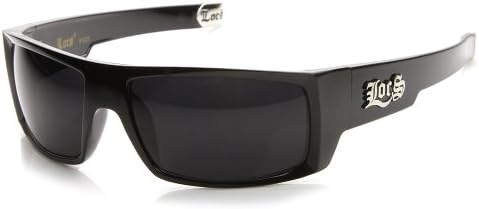 Locs Eyewear - Original Gangsta LOCS Large Rectangle Metal Tip Sunglasses (Shiny-Black)