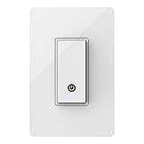 Wemo Light Switch, Wi-Fi enabled, Compatible with Alexa and Google Assistant (Renewed) (F7C030)