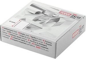 Novus042-0045 23/17 Super Office Staples, Leg Length of 17mm and High-strength Steel Wire, For Paper Stacks of Up to 140 Sheets of Standard Paper (80g/m²), Box of 1000 Pieces