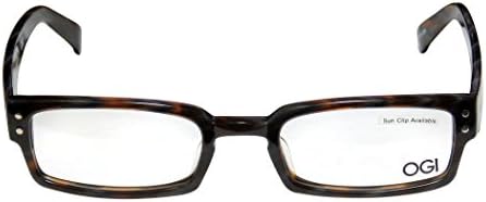 Ogi 9063 Mens/Womens Rx Ready Gorgeous Designer Full-rim Eyeglasses/Eyewear (50-21-145, Transparent Brown / Gray Pattern)