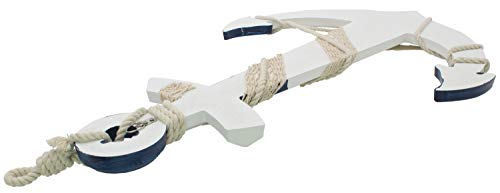 Royal Brands 26" Wooden Nautical Beach Boat Anchor Wall Hanging Decorative Wood Ornament Plaque