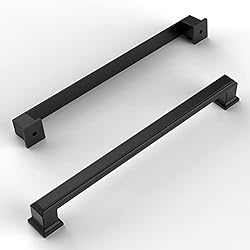 Amerdeco 10 Pack Matte Black Cabinet Pulls 7-1/2
