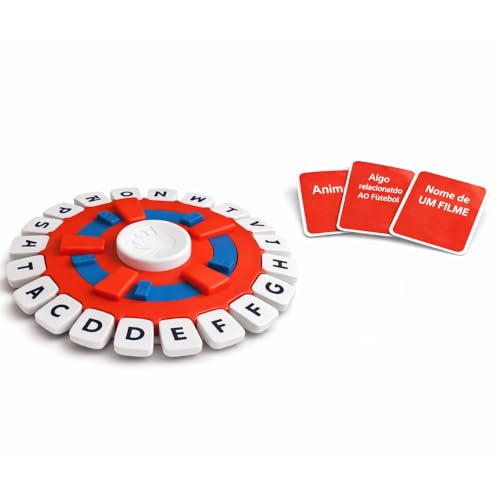Jogo de Letras Educativo Stop, Brinquedo Pedagógico de Tabuleiro com Alfabeto para Aprendizagem Infantil e Formação de Palavras