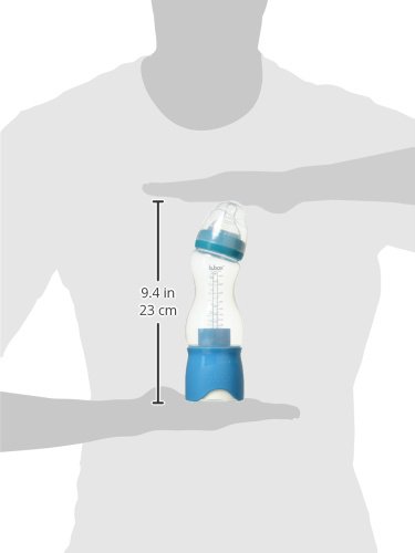 b.box Baby Bottle + Dry Formula Dispenser | Color: Aqua Groove | 8 oz. | BPA-Free| Phthalates & PVC Free | Dishwasher Safe