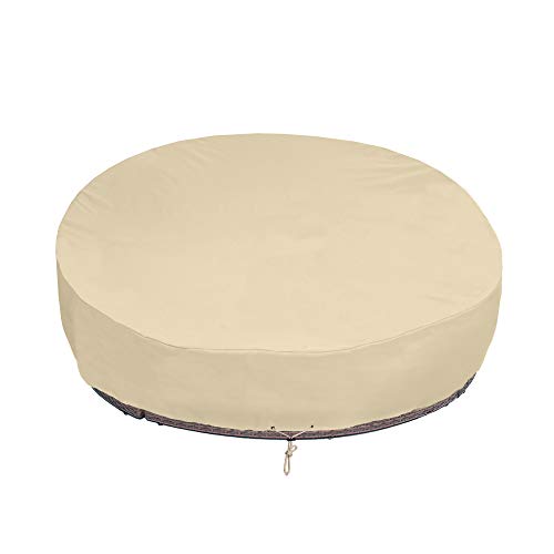 SunPatio Outdoor Daybed Cover, Heavy Duty Waterproof Round Canopy Sofa