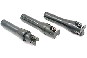 HHIP 5820-0001 R8 Indexable End Mill Set, 3 Piece(1" x 1-1/4 x 1-1/2")