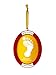 Lil Peach Baby's Print Handprint or Footprint Double-Sided Holiday Photo Ornament Kit with Included Paint, Red/Gold