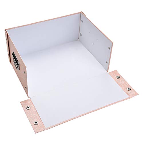NBHUZEHUA Collapsible Stackable Cardboard Storage Boxes with Lids for Bedroom Home Office Decorative Pink Rose