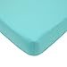 American Baby Company 100% Natural Cotton Percale Fitted Crib Sheet for Standard Crib and Toddler Mattresses, Aqua, Soft Breathable, for Boys and Girls