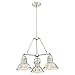 Westinghouse 6333900 Boswell Three-Light Indoor Chandelier, Brushed Nickel Finish with Prismatic Lens