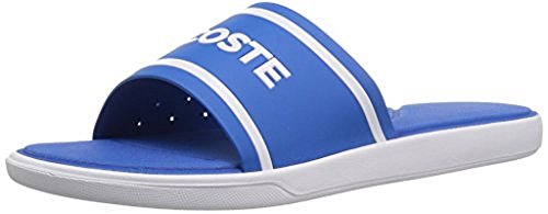 lacoste slides blue
