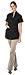 Canyon Rose Tuxedo Front Zip Salon Esthetician Jacket, Black, L