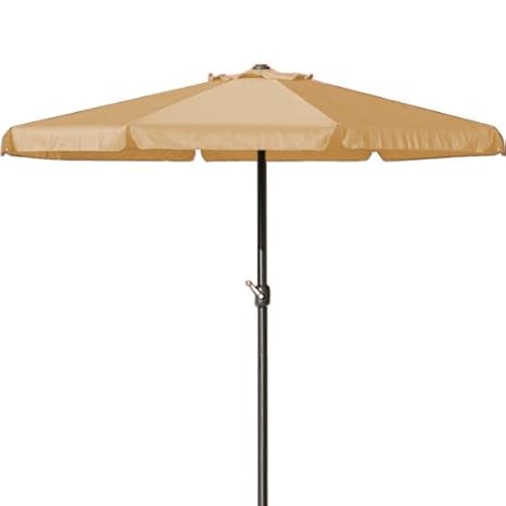 Deuba Sonnenschirm I 330cm I Aluminium I beige - Kurbelschirm Ampelschirm Marktschirm Gartenschirm Terrassenschirm