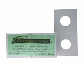 Guardhouse 2x2 Staple Paper Coin Holder for Nickel 50 pack