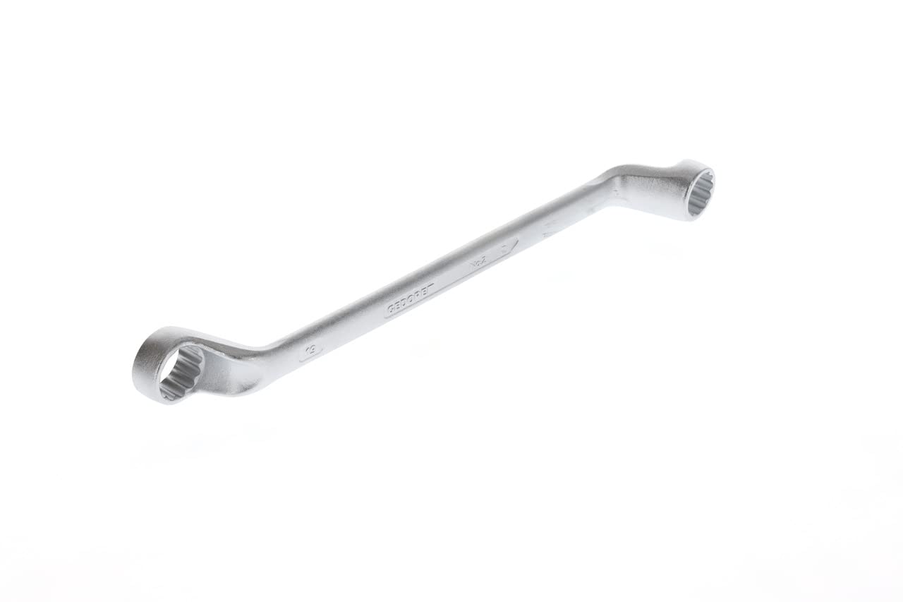 GEDORE Double-ended ring spanner, AF 17+19 mm, Offset, 5° angled, Slender, Bi-hex, UD profile, Spanner, 2 17X19