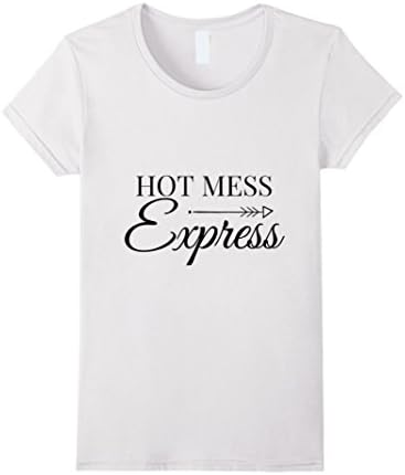 Womens Hot Mess Express Women's Graphic Tee Large White
