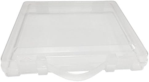 Set of 2 Portable A4 file Box Transparent plastic box Office Supplies Holder Document Paper Protector Desk Paper Organizers Case (31x23x2cm)