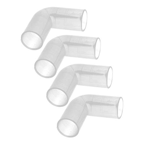 LDEXIN 4pcs Plastic Aquarium Fish Tank Right Angle L Shaped 90 Degree Tube Elbow Fitting Pipe Connectors - Thumbnail 2