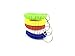 5pcs Coil Spring Keyring Wristband Telephone Line Spring Ring With Keychain(Assorted Colors)