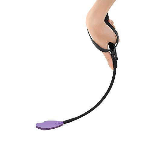 SCARLET KITTEN Riding Crop Horse Whip Spanking with Leather Slapper Hand Shape Jump Bat (Purple) - Thumbnail 4