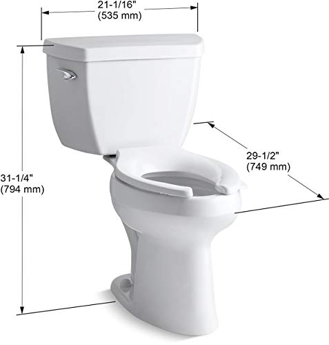 Kohler 3493-0 Highline Classic Comfort Height two-piece elongated chair height 1.6 gpf photo 12
